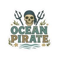 Ocean Pirate Kiss-Cut Stickers - Fun Waterproof Decals for Adventure Lovers