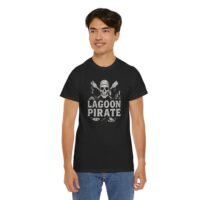 T-Shirt - Lagoon Pirate Skull - Canoeing Boating - Summer - White - Unisex Tee