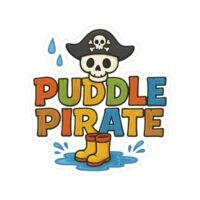 Puddle Pirate Kiss-Cut Stickers - Fun Waterproof Decals for Adventure Lovers
