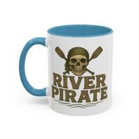 Accent Coffee Mug - 11 oz Or 15 oz - River Pirate Skull - Cup - Choice of Colors