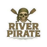 River Pirate Kiss-Cut Stickers - Fun Waterproof Decals for Adventure Lovers