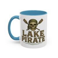 Accent Coffee Mug - 11 oz Or 15 oz - Lake Pirate Skull - Cup - Choice of Colors