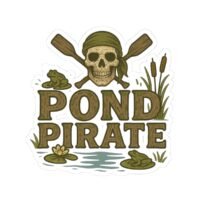 Pond Pirate Kiss-Cut Stickers - Fun Waterproof Decals for Adventure Lovers
