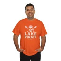 T-Shirt - Lake Pirate Skull - Canoeing Boating - Summer - White - Unisex Tee