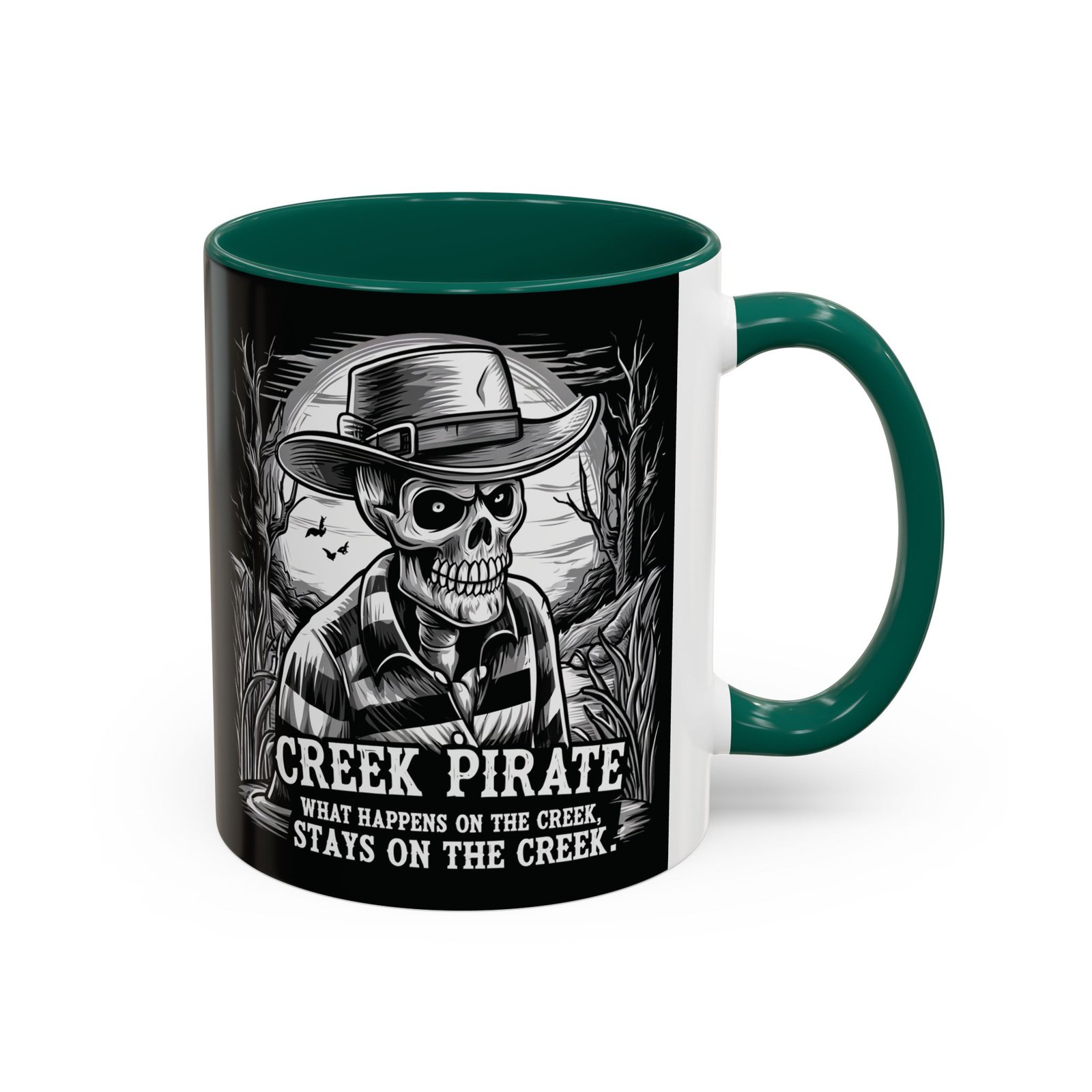 Coffee Mug - Creek Pirate Skeleton - What Happens on the Creek Stays on the Creek - 11oz or 15oz - Cup - Image 19