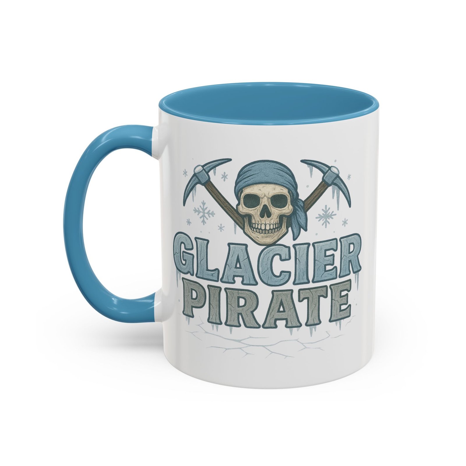 Accent Coffee Mug - 11 oz Or 15 oz - Glacier Pirate Skull - Cup - Choice of Colors