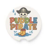 Soapstone Car Coaster - Cute Colorful Puddle Pirate - Gift for New Car Owners, Seasonal Decor