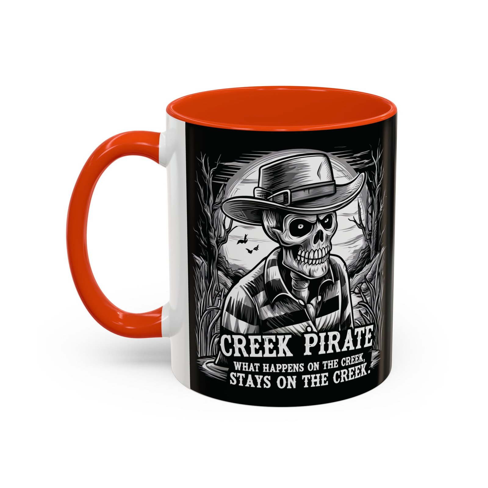 Coffee Mug - Creek Pirate Skeleton - What Happens on the Creek Stays on the Creek - 11oz or 15oz - Cup - Image 27