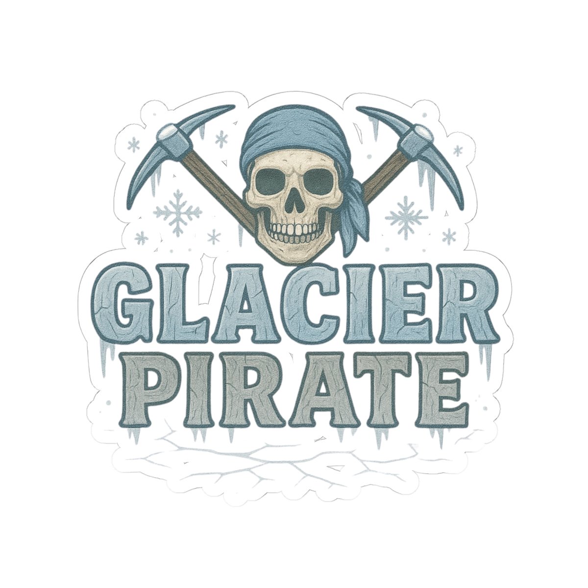 Glacier Pirate Kiss-Cut Stickers - Fun Waterproof Decals for Adventure Lovers - Image 7