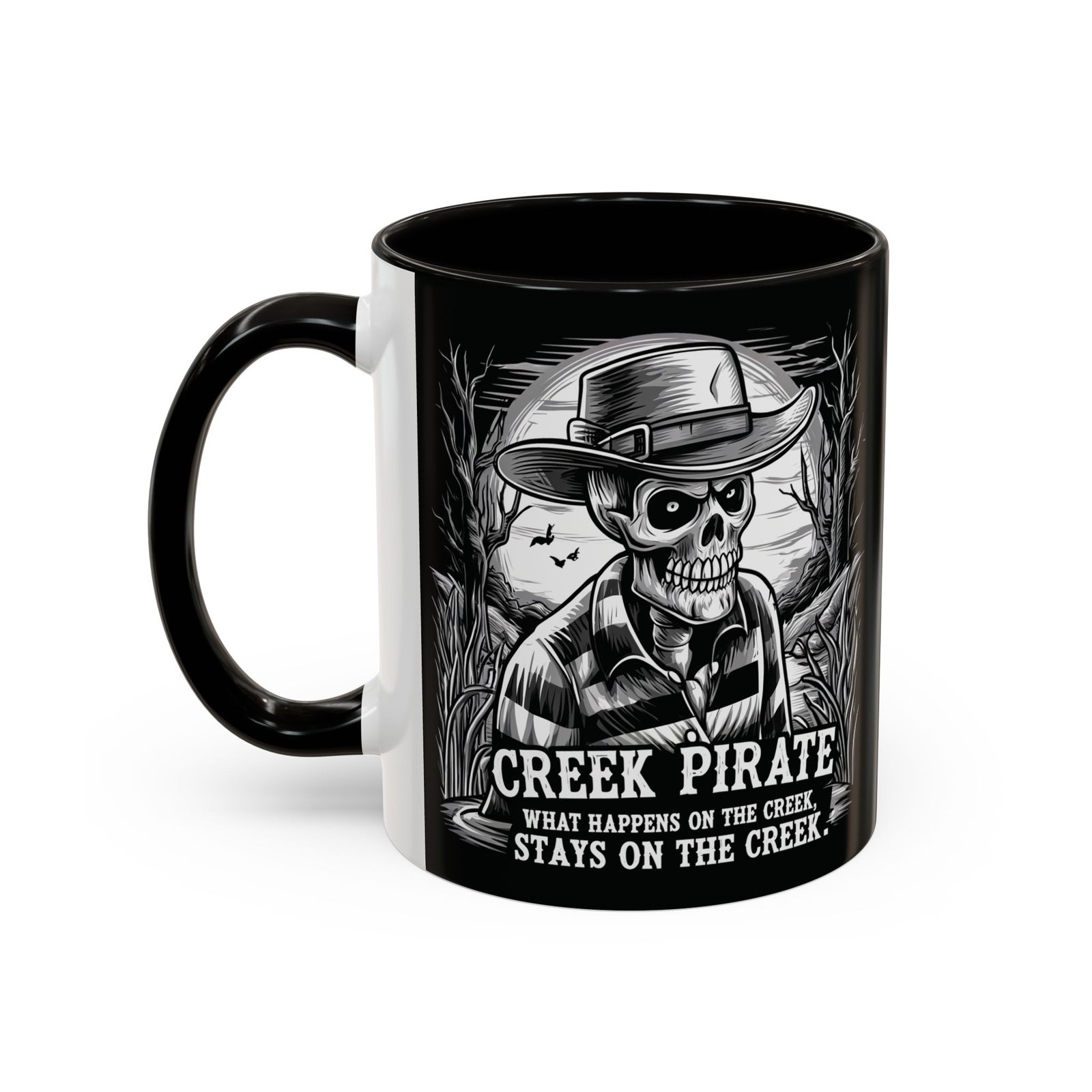Coffee Mug - Creek Pirate Skeleton - What Happens on the Creek Stays on the Creek - 11oz or 15oz - Cup - Image 5