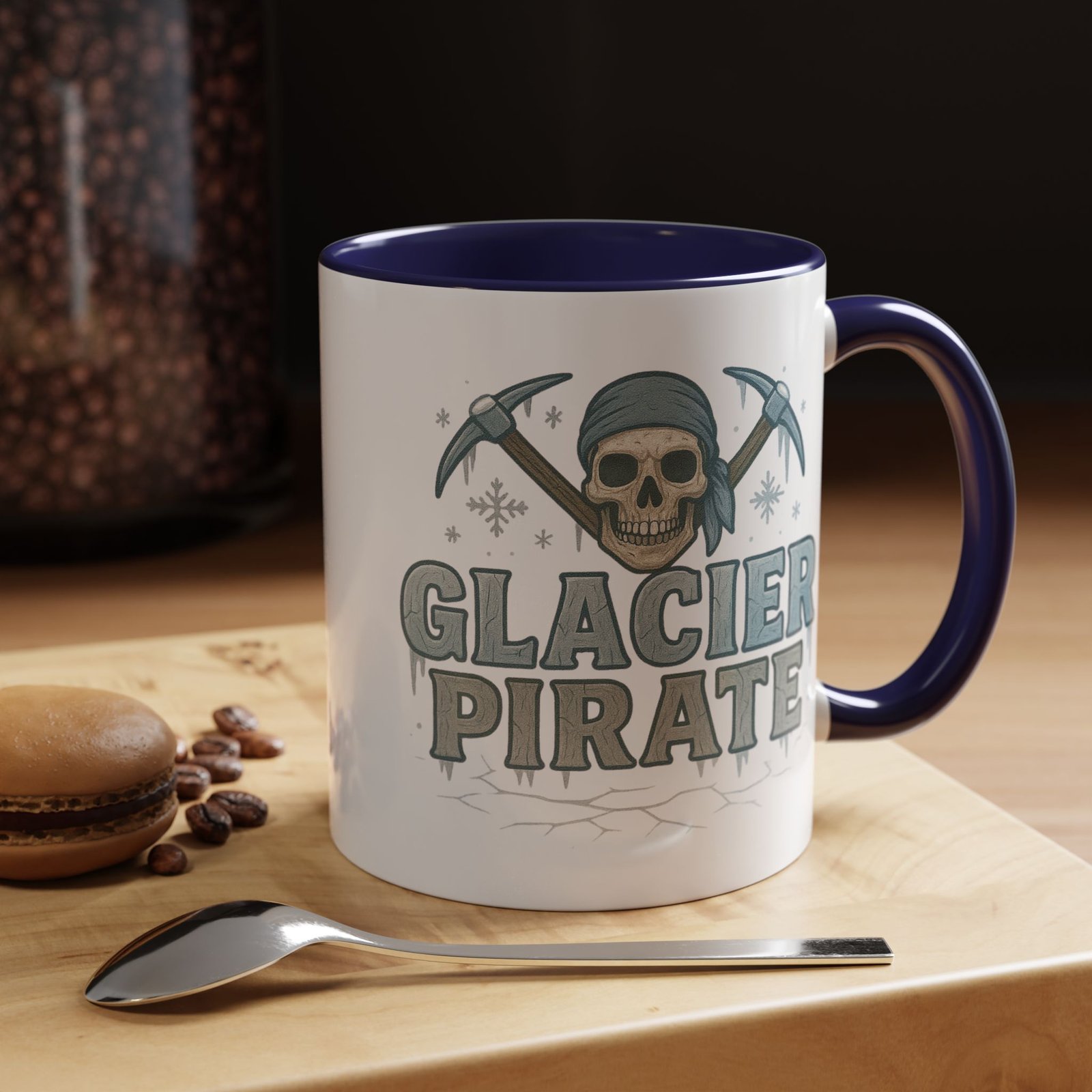 Accent Coffee Mug - 11 oz Or 15 oz - Glacier Pirate Skull - Cup - Choice of Colors - Image 11