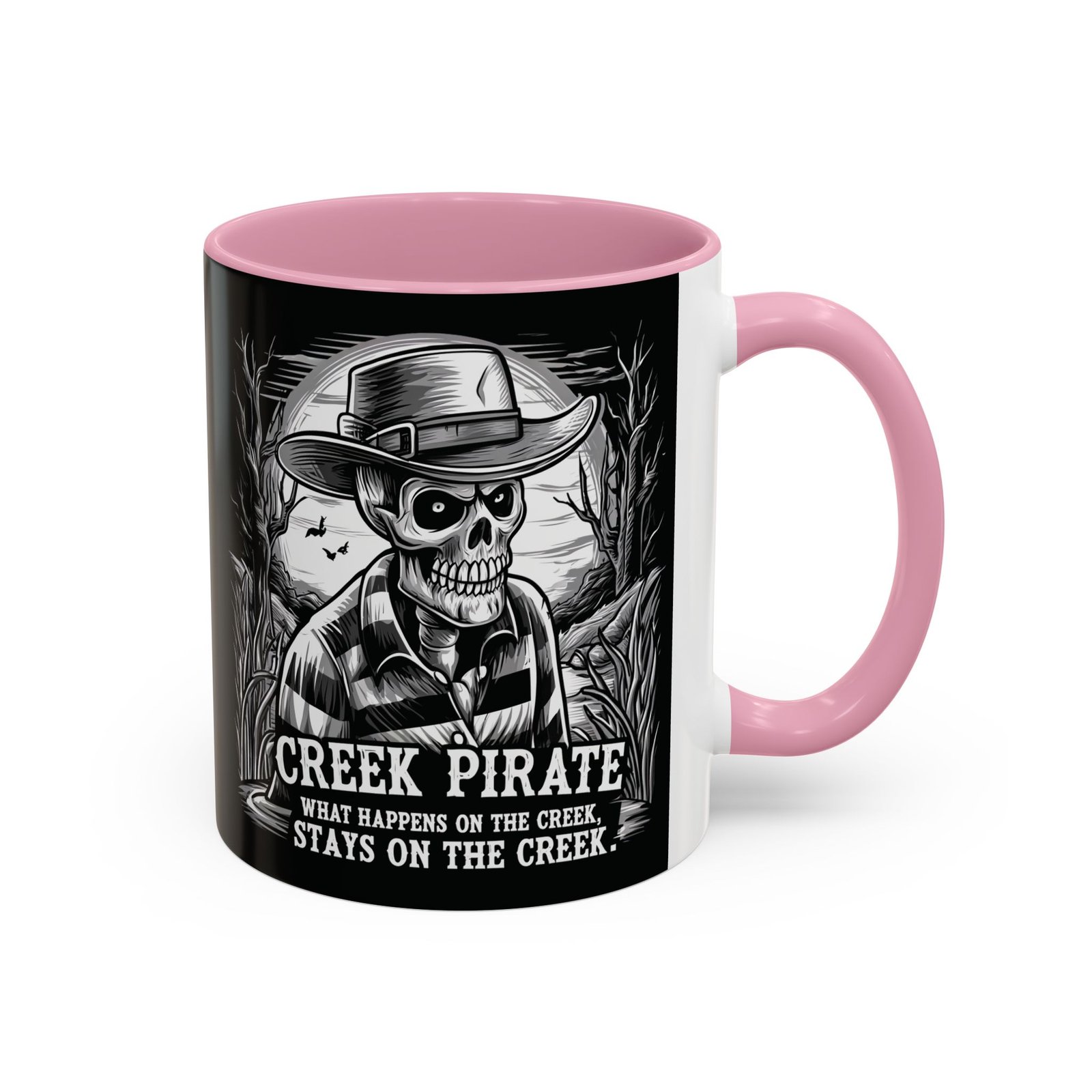 Coffee Mug - Creek Pirate Skeleton - What Happens on the Creek Stays on the Creek - 11oz or 15oz - Cup - Image 7