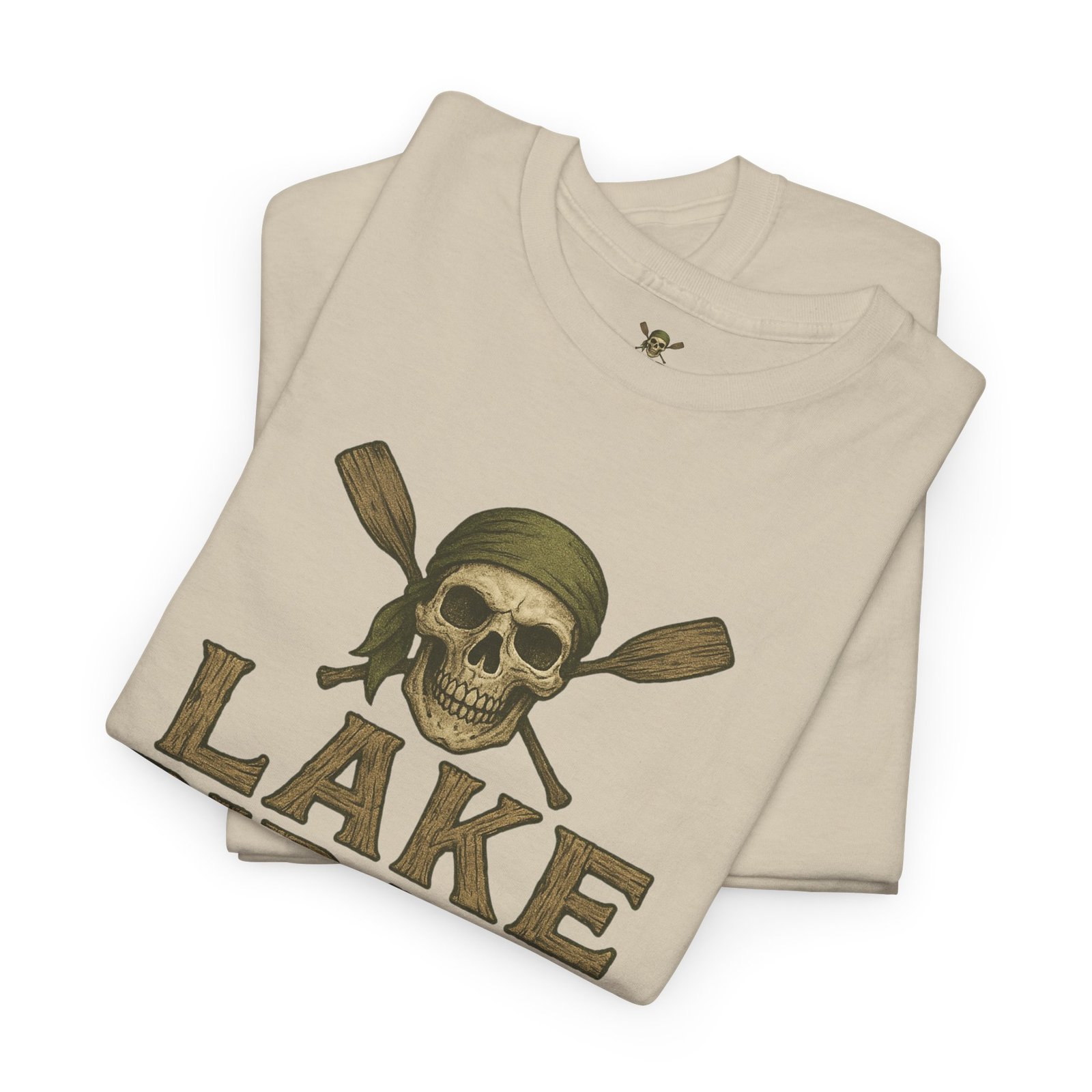 T-Shirt - Lake Pirate Skull - Canoeing Boating - Summer - Unisex Tee - Image 4