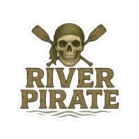 River Pirate Kiss-Cut Stickers - Fun Waterproof Decals for Adventure Lovers