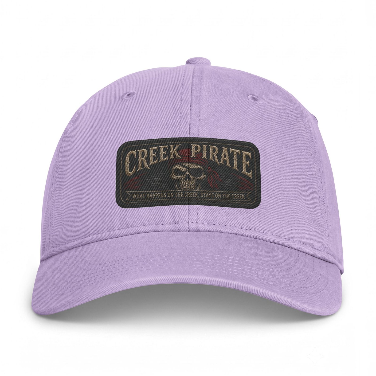 'Creek Pirate' 'What Happens on the Creek, Stays on the Creek' - Washed Cap - Ballcap - Hat - Patch Look - Image 9