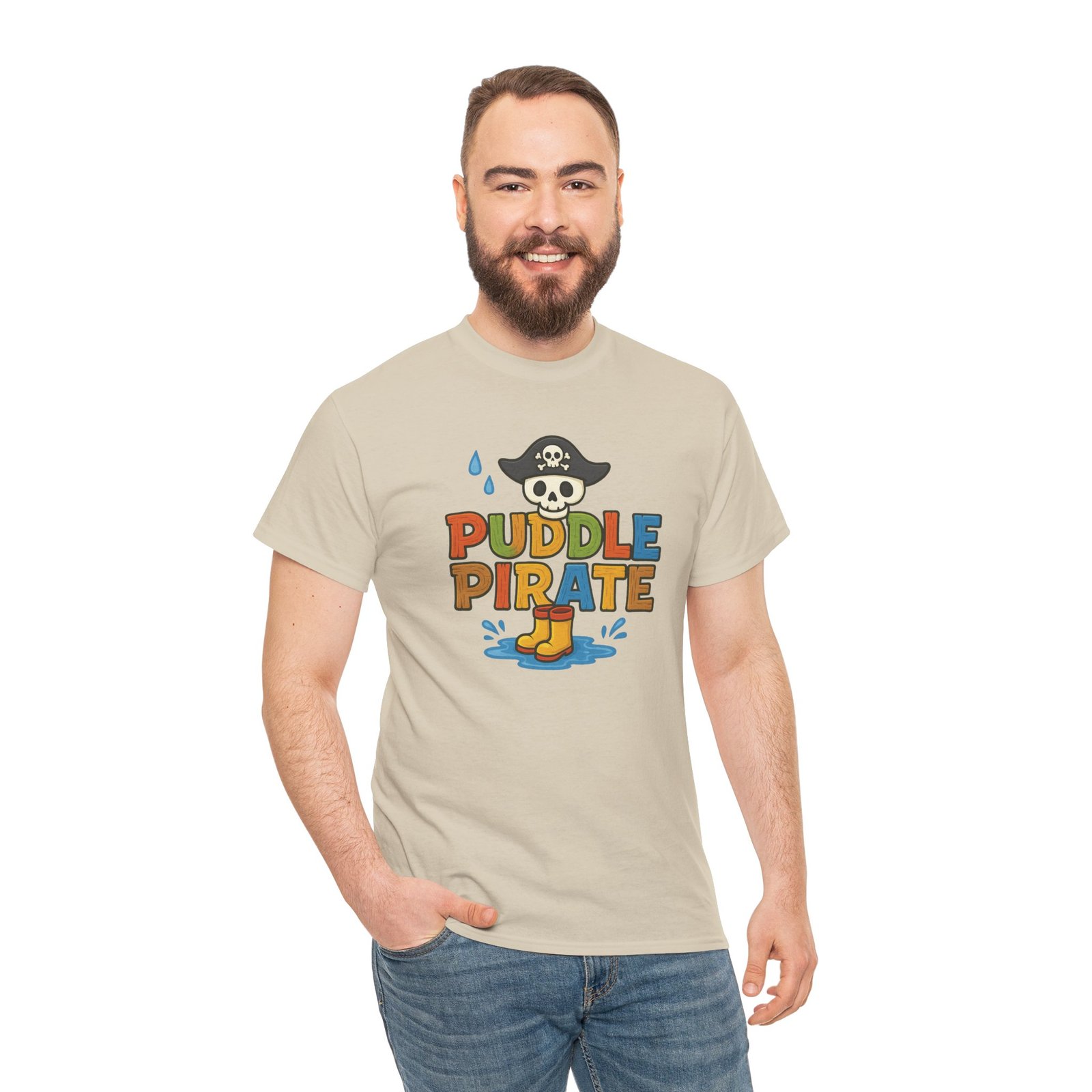 T-Shirt - Puddle Pirate Skull - Canoeing Boating - Summer - Unisex Tee - Image 7