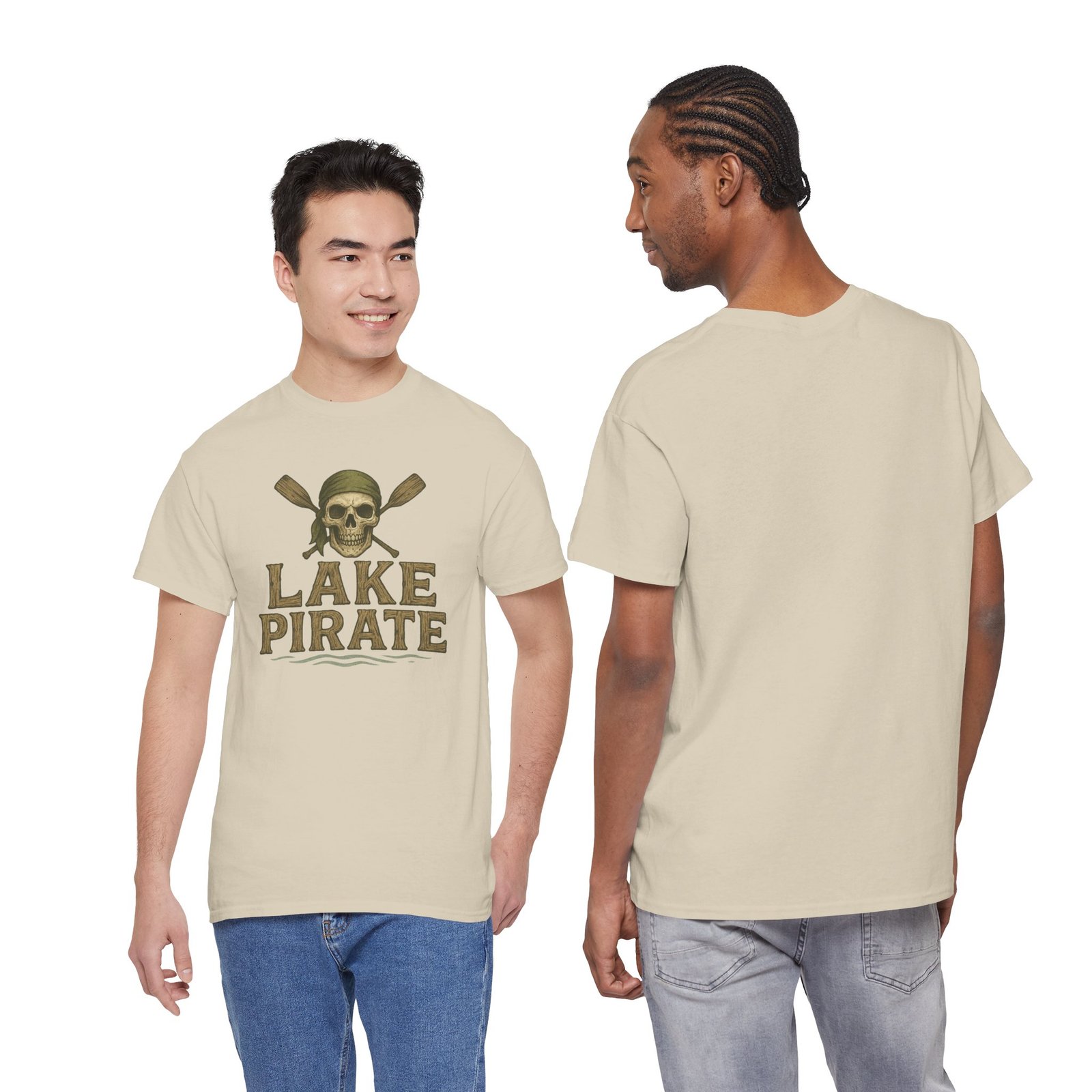 T-Shirt - Lake Pirate Skull - Canoeing Boating - Summer - Unisex Tee - Image 6