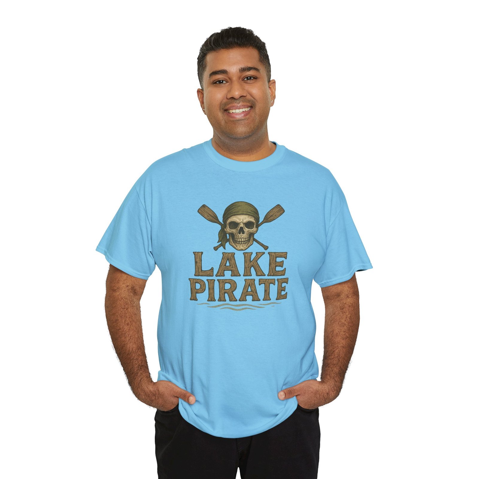 T-Shirt - Lake Pirate Skull - Canoeing Boating - Summer - Unisex Tee - Image 11