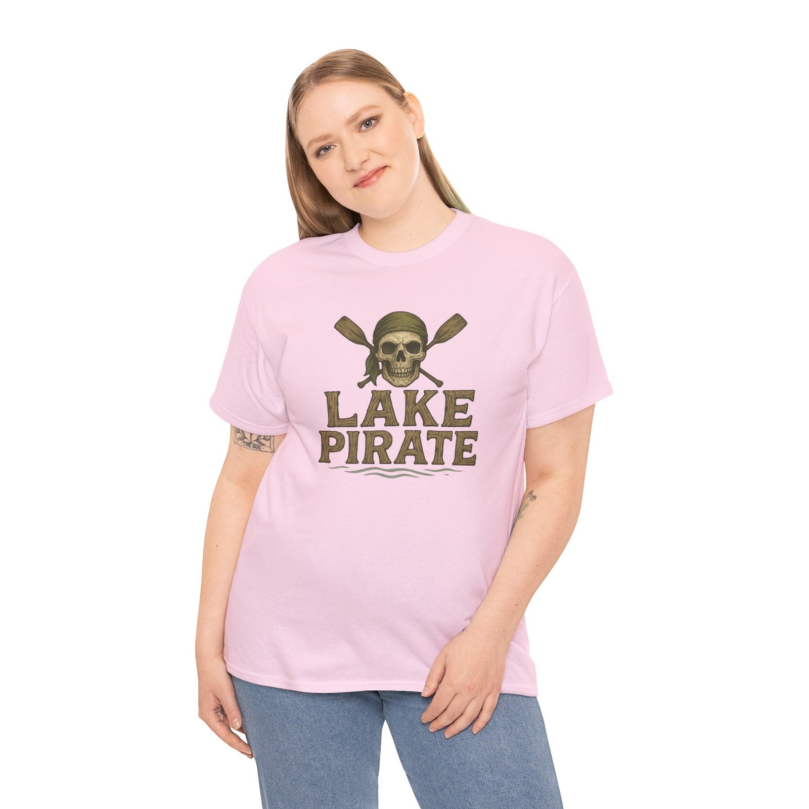 T-Shirt - Lake Pirate Skull - Canoeing Boating - Summer - Unisex Tee - Image 9