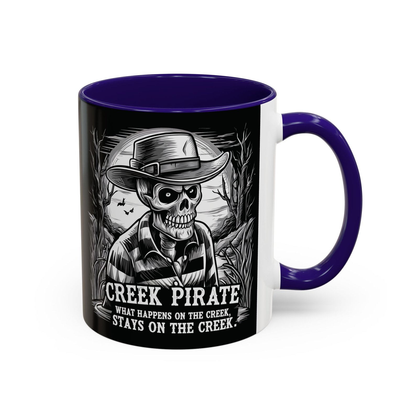 Coffee Mug - Creek Pirate Skeleton - What Happens on the Creek Stays on the Creek - 11oz or 15oz - Cup - Image 22