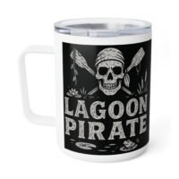 Lagoon Pirate Insulated Coffee Mug - 10oz Adventure Gear for Outdoorsy Coffee Lovers