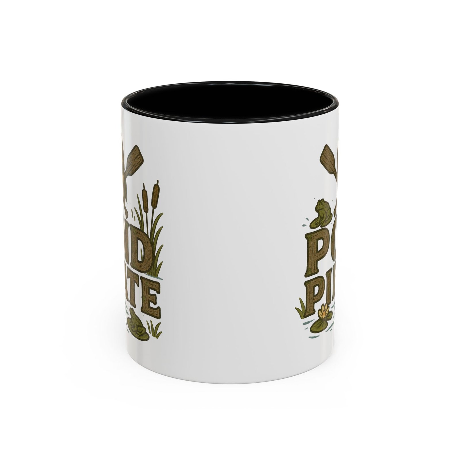 Accent Coffee Mug - 11 oz Or 15 oz - Pond Pirate Skull - Cup - Choice of Colors - Image 3