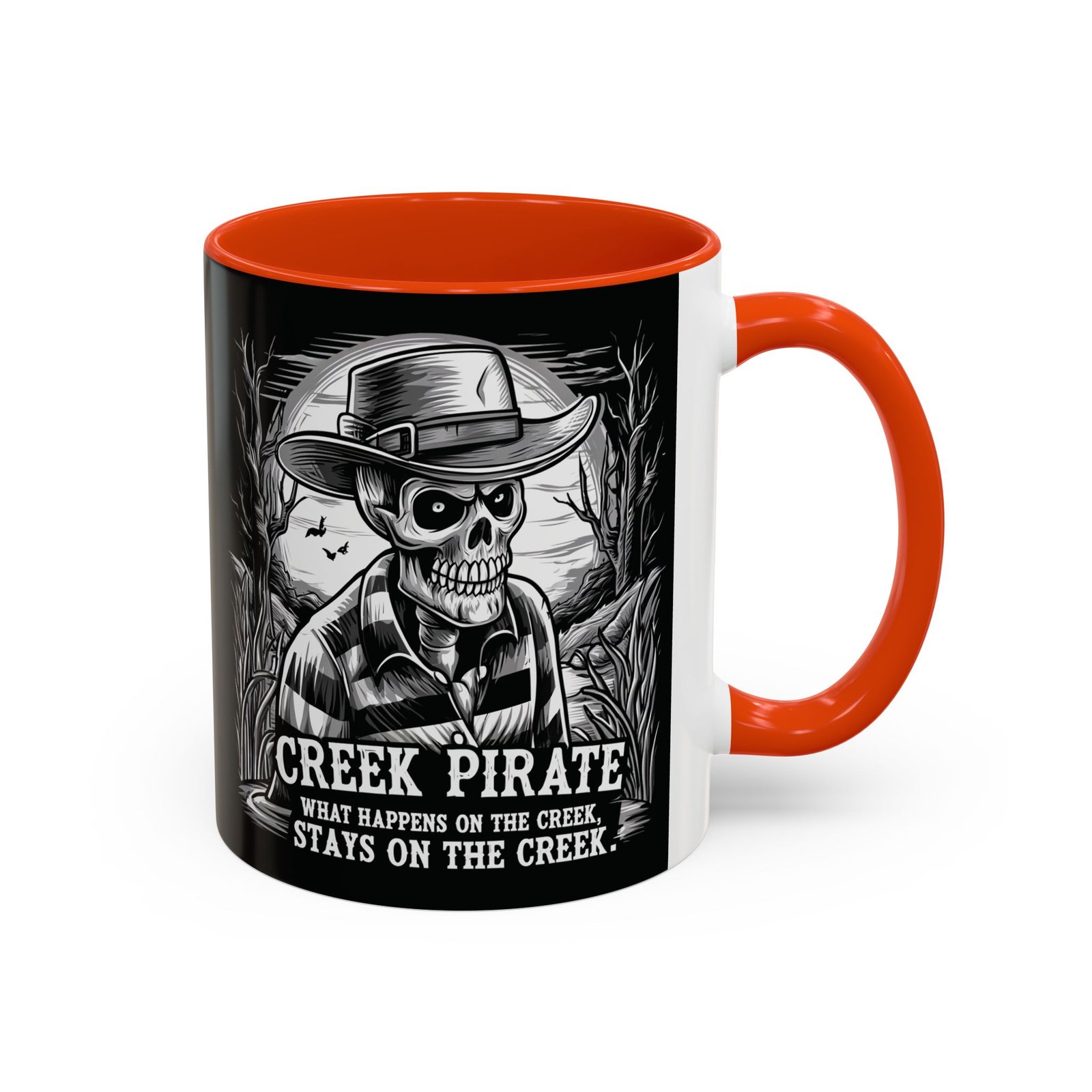 Coffee Mug - Creek Pirate Skeleton - What Happens on the Creek Stays on the Creek - 11oz or 15oz - Cup - Image 15