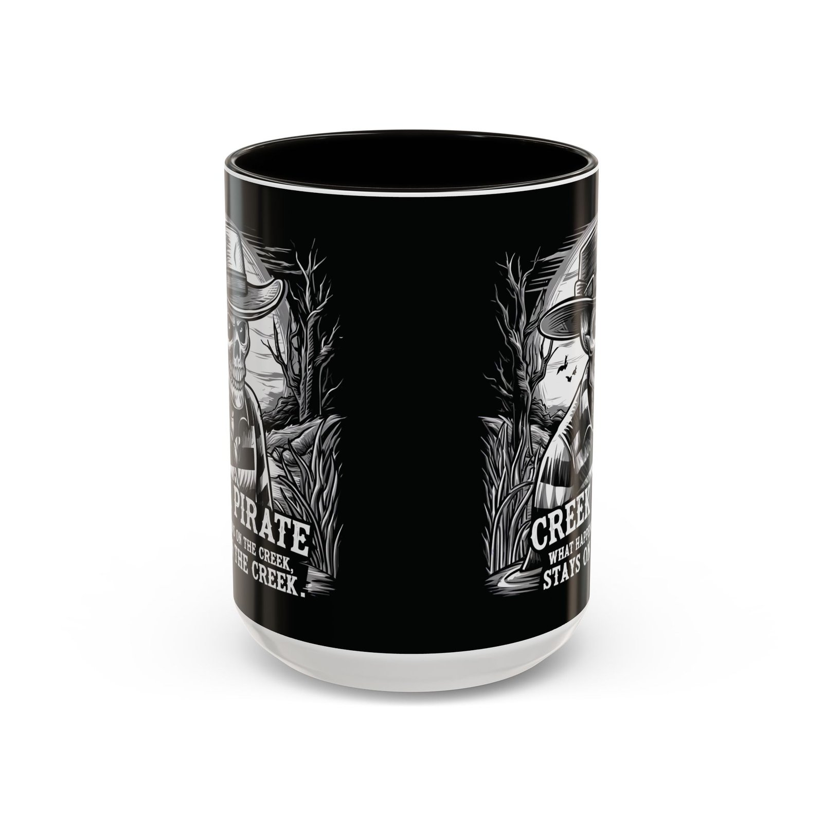 Coffee Mug - Creek Pirate Skeleton - What Happens on the Creek Stays on the Creek - 11oz or 15oz - Cup - Image 9