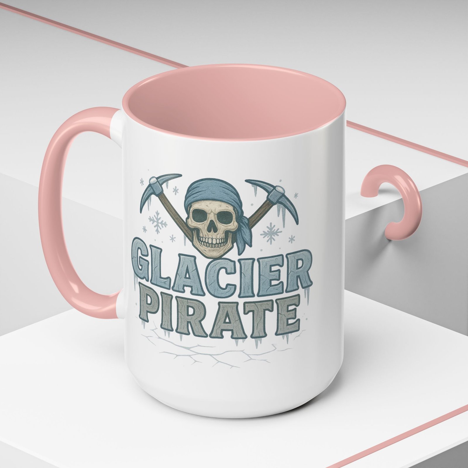 Accent Coffee Mug - 11 oz Or 15 oz - Glacier Pirate Skull - Cup - Choice of Colors - Image 17