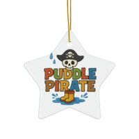 Ceramic Ornament – Puddle Pirate - Decoration - Colorful for Kids or Adults