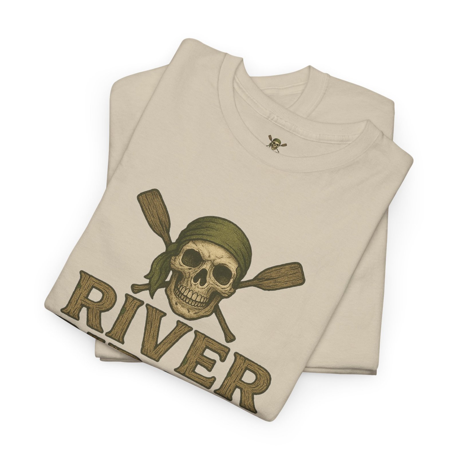 T-Shirt - River Pirate Skull - Canoeing Boating - Summer - Unisex Tee - Image 5