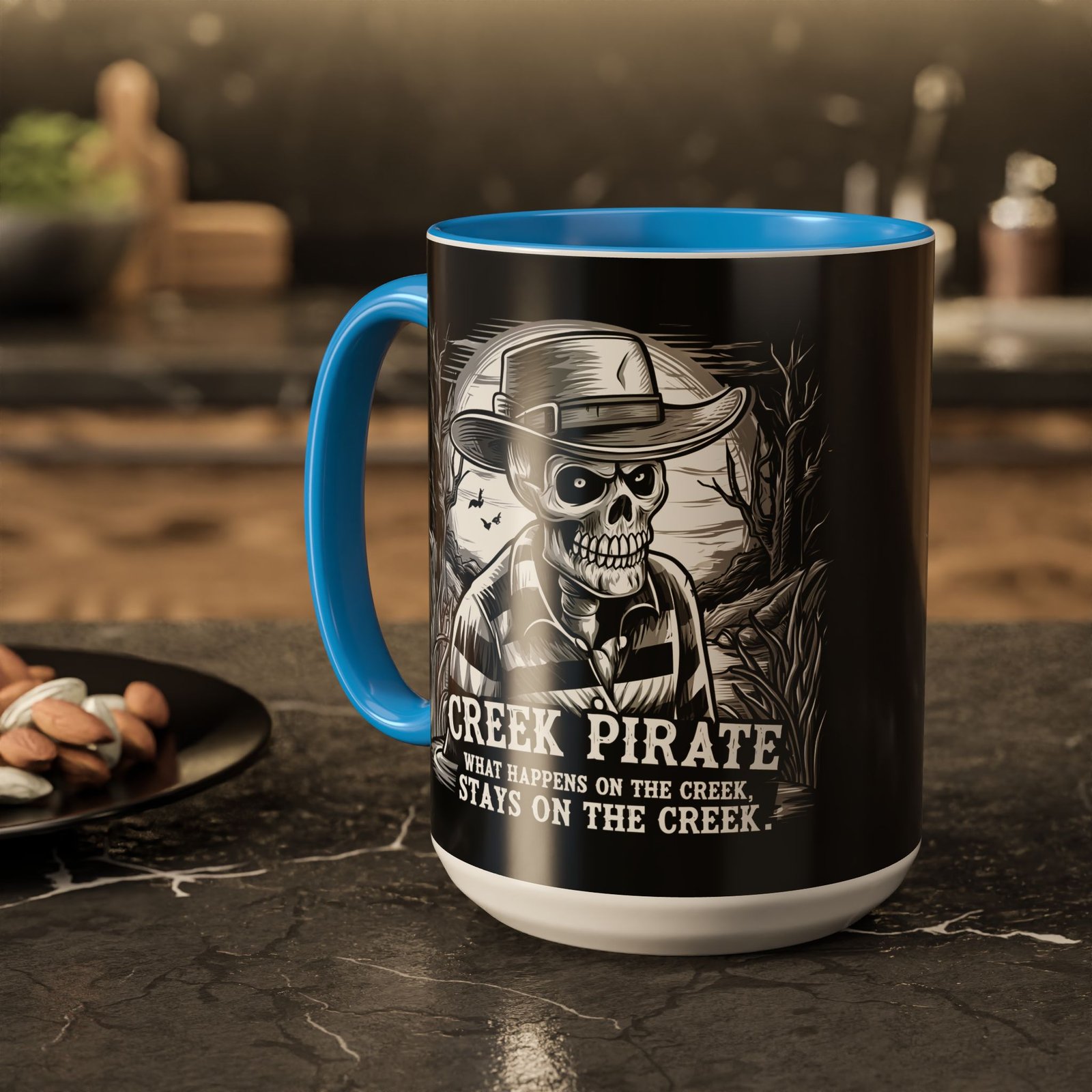 Coffee Mug - Creek Pirate Skeleton - What Happens on the Creek Stays on the Creek - 11oz or 15oz - Cup - Image 17