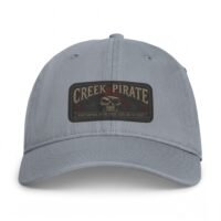 'Creek Pirate' 'What Happens on the Creek, Stays on the Creek' - Washed Cap - Ballcap - Hat - Patch Look