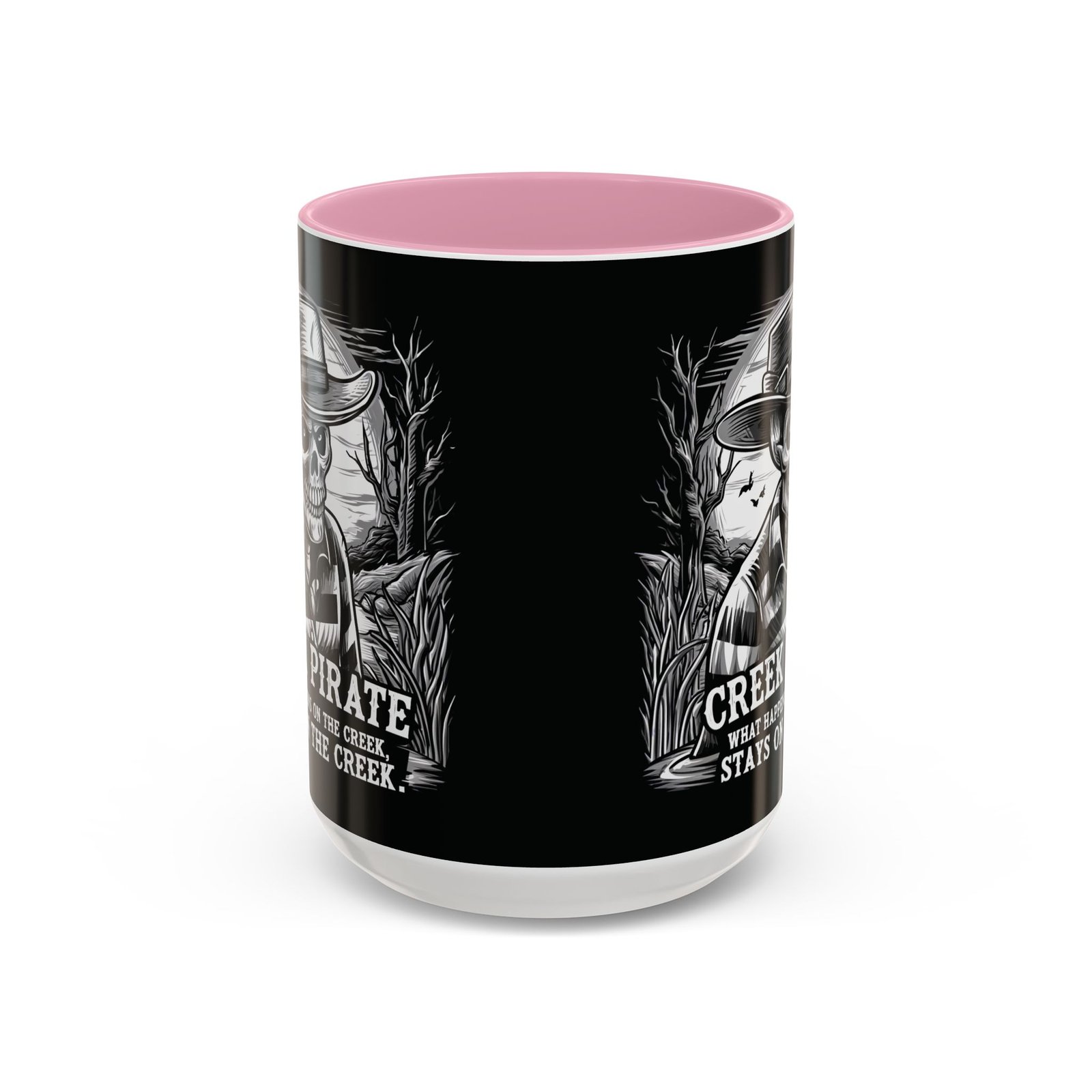 Coffee Mug - Creek Pirate Skeleton - What Happens on the Creek Stays on the Creek - 11oz or 15oz - Cup - Image 36