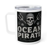 Ocean Pirate Insulated Coffee Mug - 10oz Adventure Gear for Outdoorsy Coffee Lovers