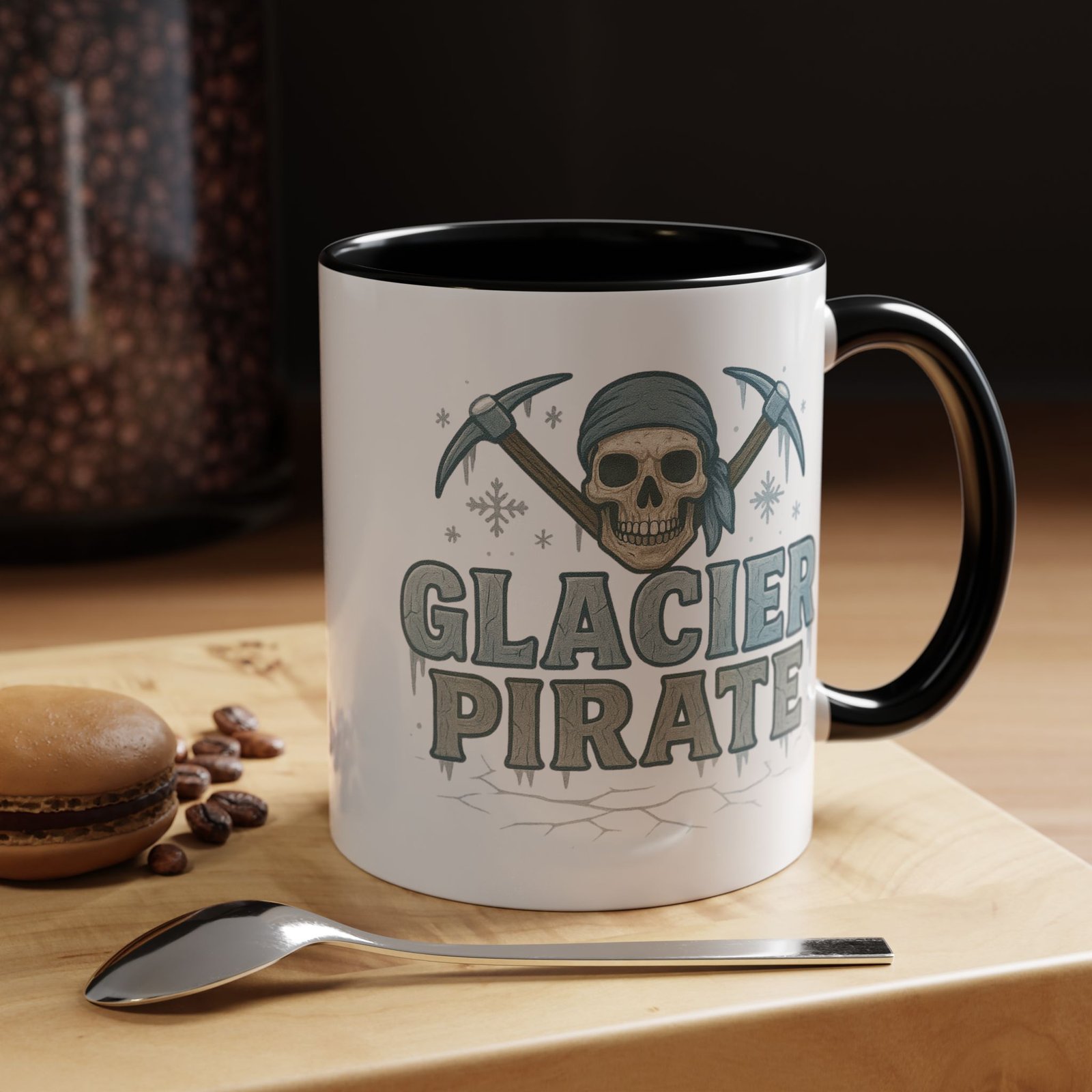 Accent Coffee Mug - 11 oz Or 15 oz - Glacier Pirate Skull - Cup - Choice of Colors - Image 7