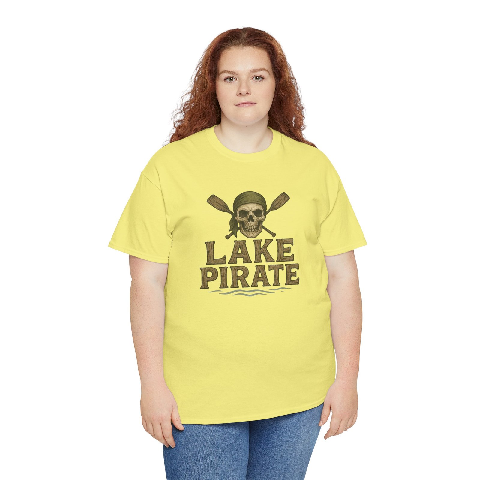 T-Shirt - Lake Pirate Skull - Canoeing Boating - Summer - Unisex Tee - Image 8