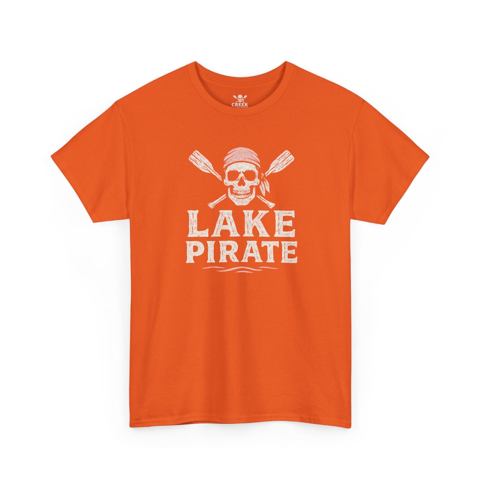 T-Shirt - Lake Pirate Skull - Canoeing Boating - Summer - White - Unisex Tee - Image 5