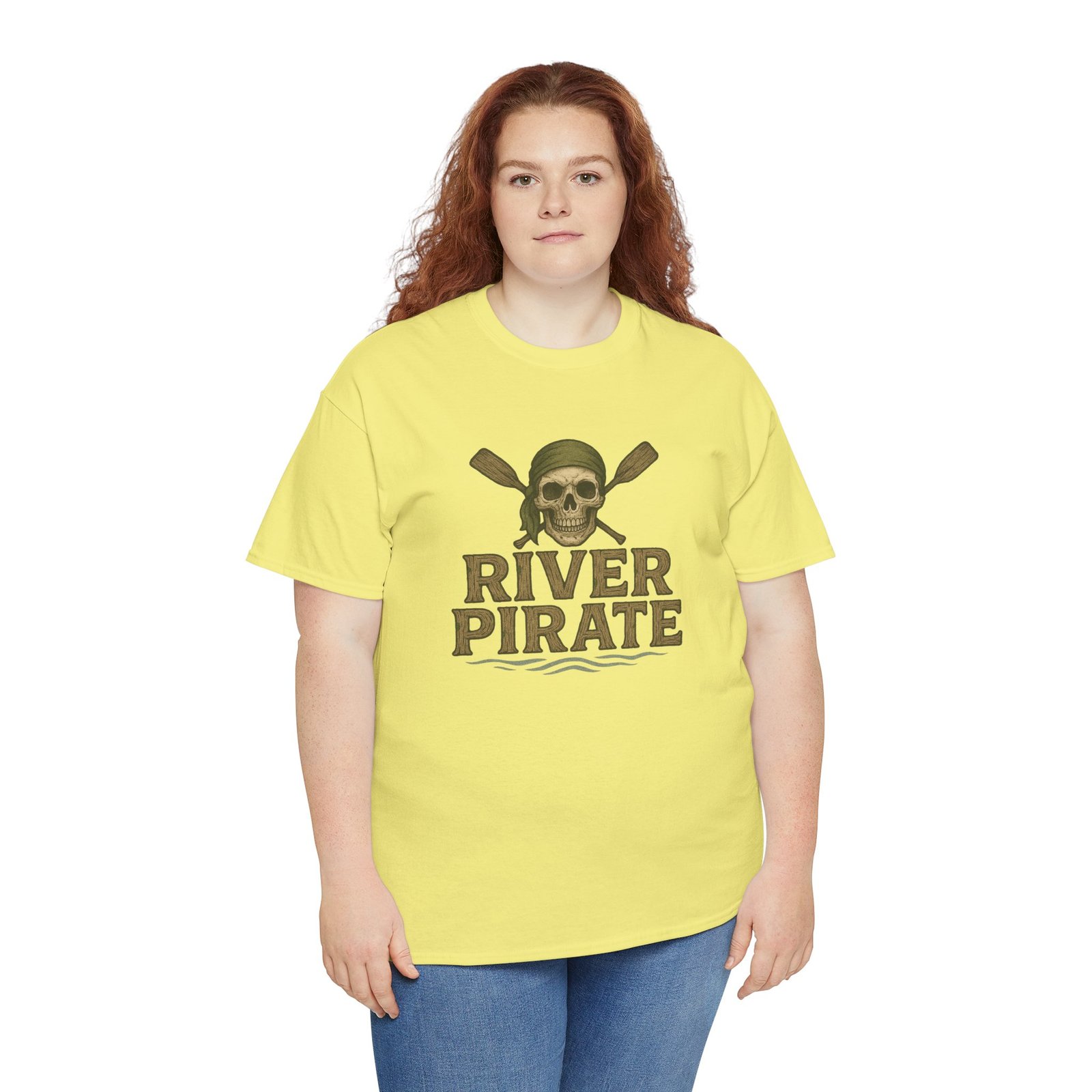T-Shirt - River Pirate Skull - Canoeing Boating - Summer - Unisex Tee - Image 9