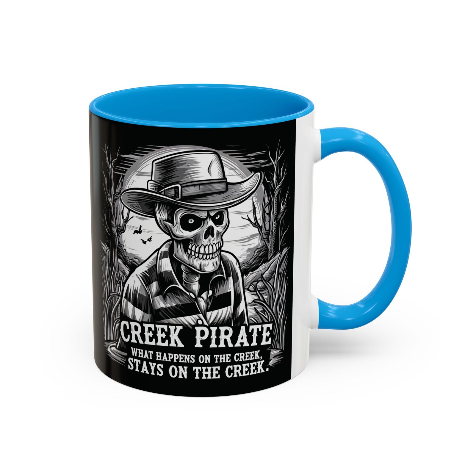 Coffee Mug - Creek Pirate Skeleton - What Happens on the Creek Stays on the Creek - 11oz or 15oz - Cup - Image 6