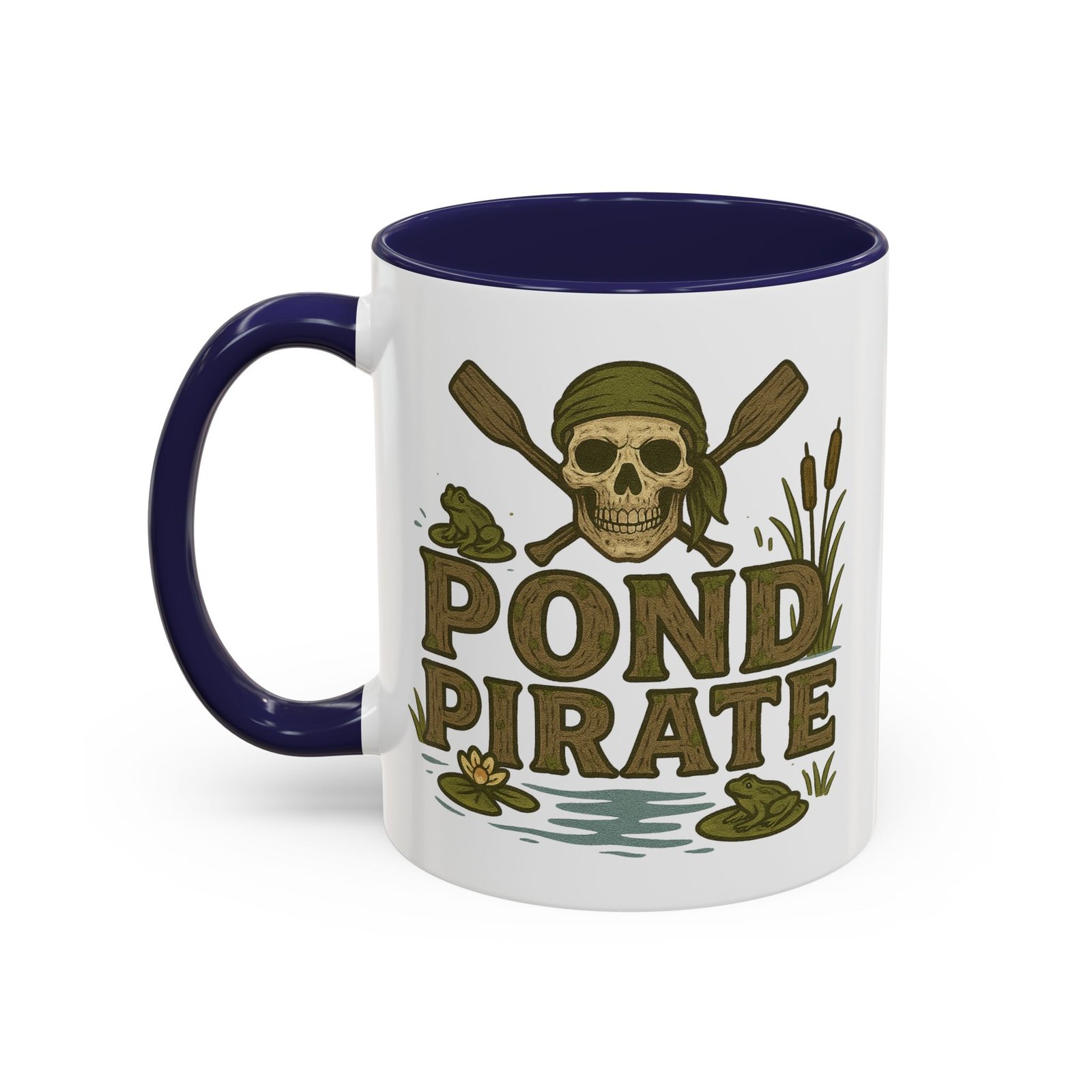 Accent Coffee Mug - 11 oz Or 15 oz - Pond Pirate Skull - Cup - Choice of Colors - Image 10