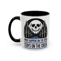 Coffee Mug - Creek Pirate Skull - What Happens on the Creek - Colorful 11oz or 15oz - Cup