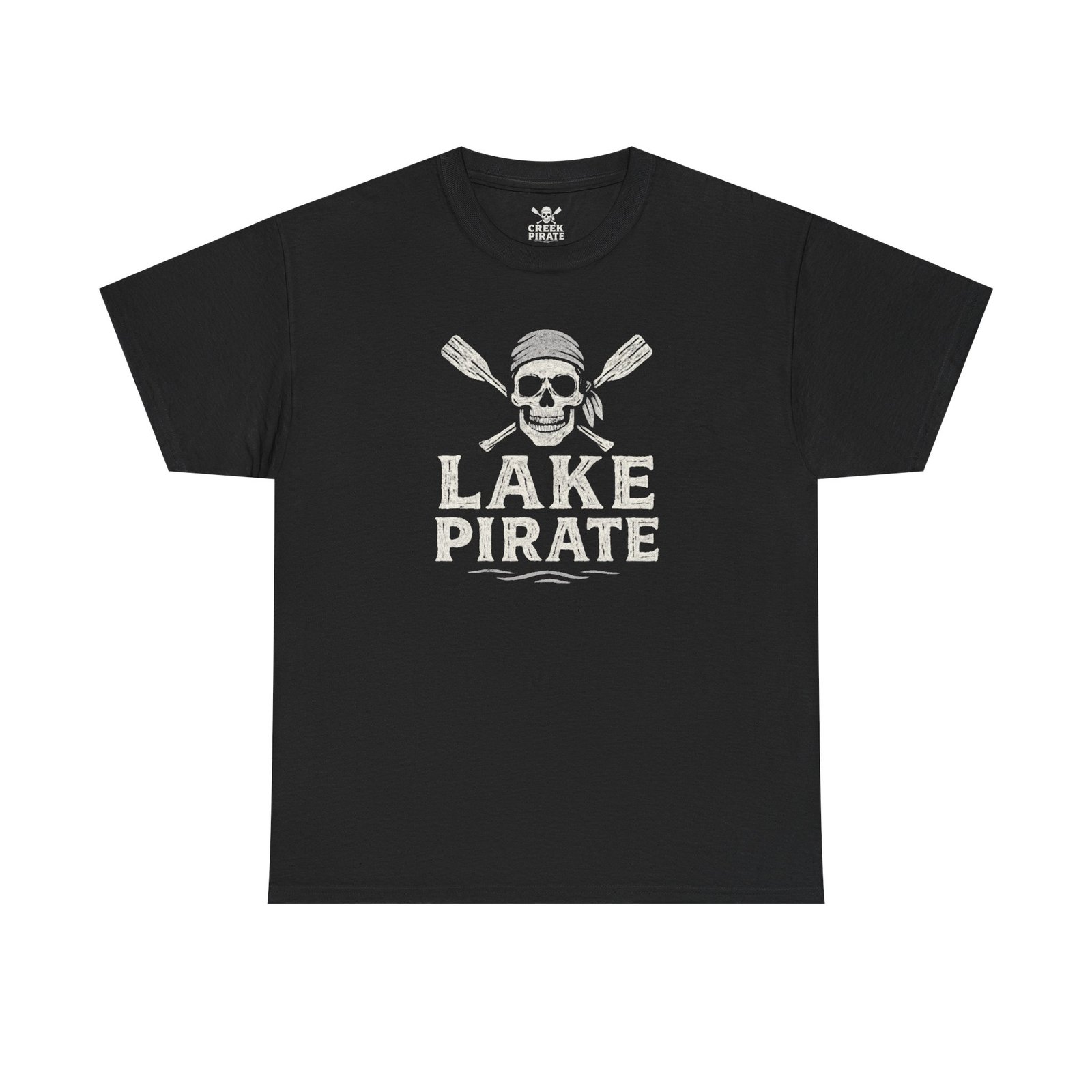 T-Shirt - Lake Pirate Skull - Canoeing Boating - Summer - White - Unisex Tee - Image 12