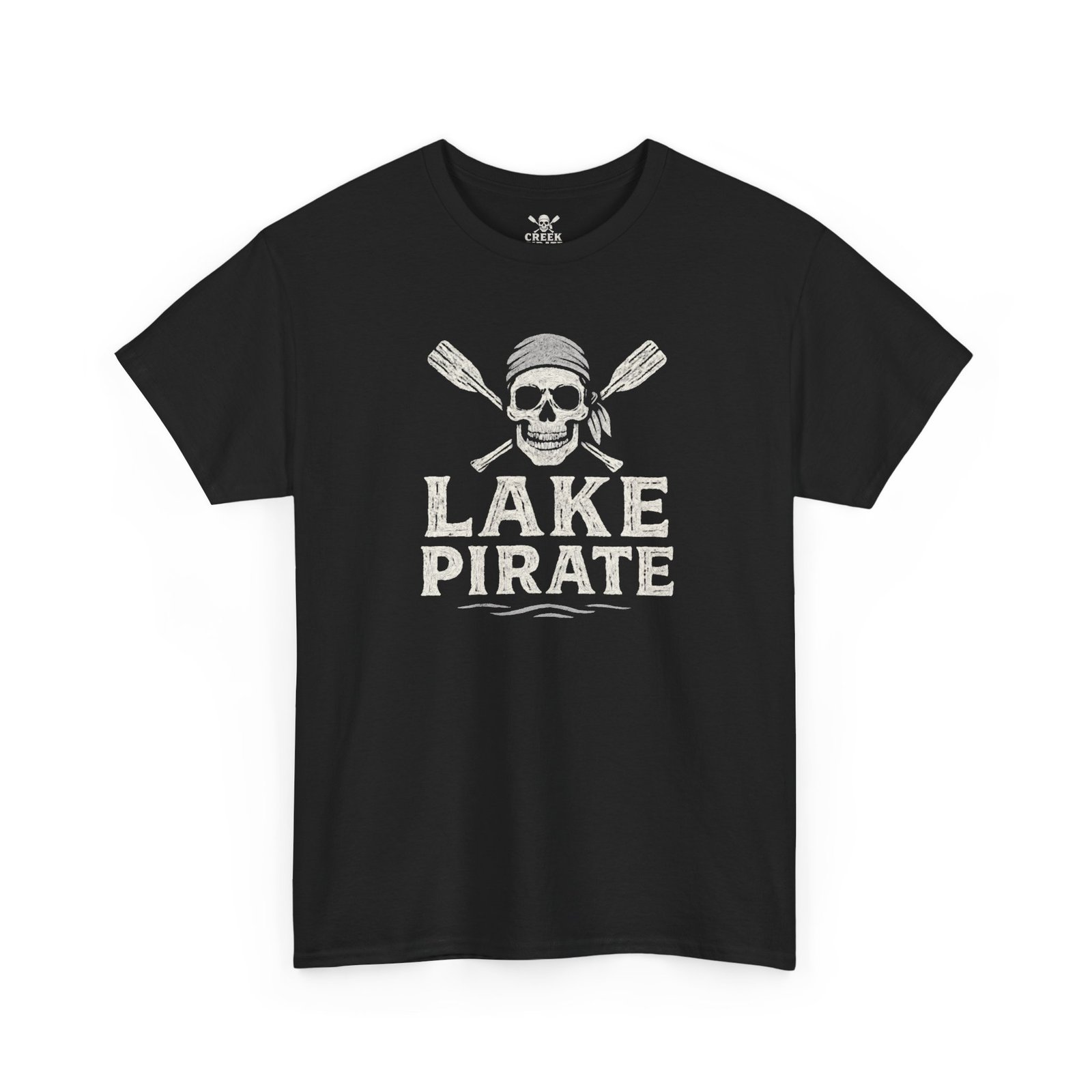T-Shirt - Lake Pirate Skull - Canoeing Boating - Summer - White - Unisex Tee - Image 14