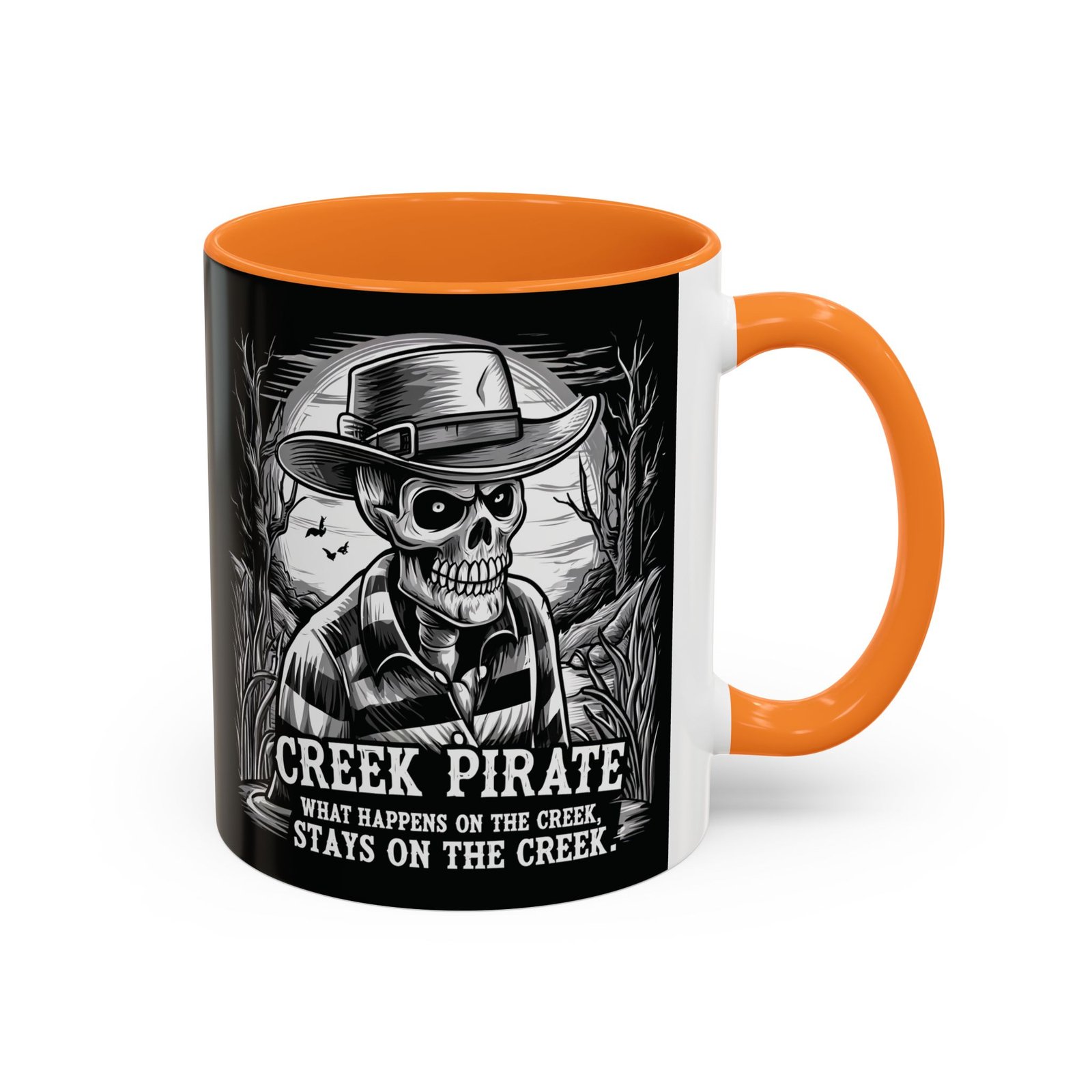 Coffee Mug - Creek Pirate Skeleton - What Happens on the Creek Stays on the Creek - 11oz or 15oz - Cup - Image 18