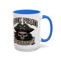 Coffee Mug - Creek Pirate Skull - 'What Happens on the Creek, Stays on the Creek' Colorful 11oz or 15oz - Cup