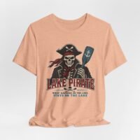 Lake Pirate Skull T-Shirt - 'What Happens on the Lake, Stays on the Lake' Tee in Color